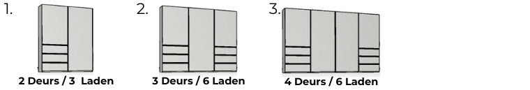 Wiemann Kledingkast Malibu met Dichte Deuren en Laden.