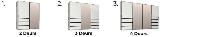 Wiemann Kledingkast Malibu met Spiegeldeuren en Laden.