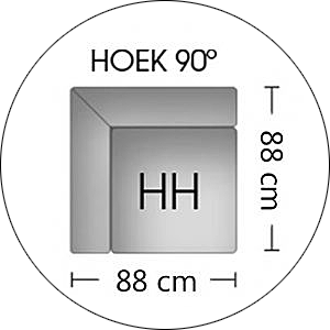 't Anker Fauteuil Andiamo / Veneto / Merano Los Element Hoek 90 Graden