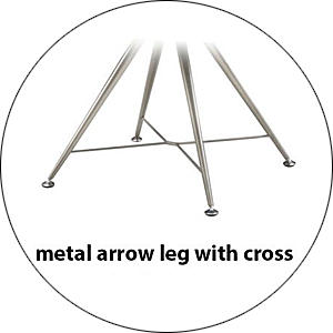 't Anker Voet Metal Arrow Leg With Cross