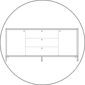 Hofstede Raanhuis Dressoir Edge M-EDG3003