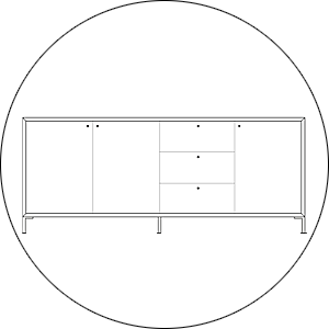 Hofstede Raanhuis Dressoir Edge M-EDG3009