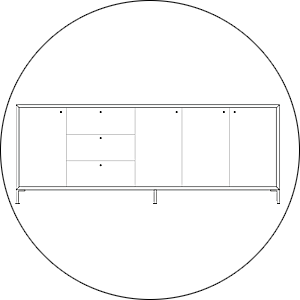 Hofstede Raanhuis Dressoir Edge M-EDG3013