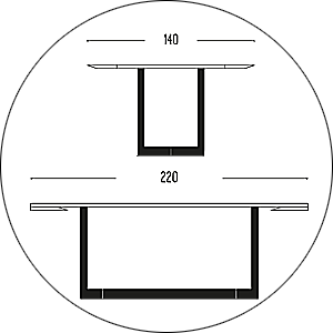 Hofstede Raanhuis Eettafel Edge M-EDG9121