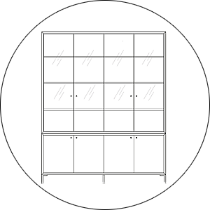 Hofstede Raanhuis Wandkast Edge M-DEG1019