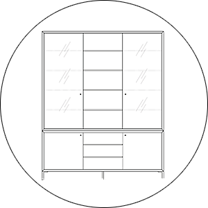 Hofstede Raanhuis Wandkast Edge M-DEG1023