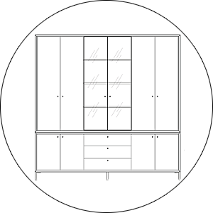 Hofstede Raanhuis Wandkast Edge M-DEG1029