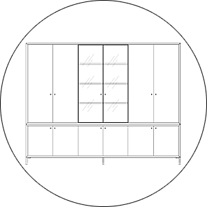 Hofstede Raanhuis Wandkast Edge M-DEG1032