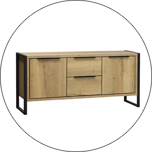 Maxfurn Dressoir Carlton 2d 2l Lamulux.