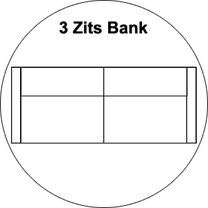 Sit Design Bankstel Manilla 3 Zits.