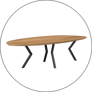 Van der Drift Eettafel Convex Poot Mistral.