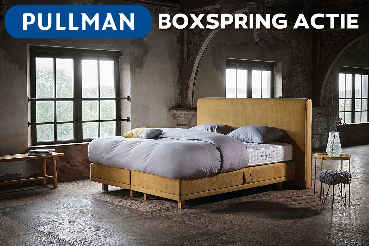 Pullman Aktie 21% Korting op alle Pullman Boxsprings