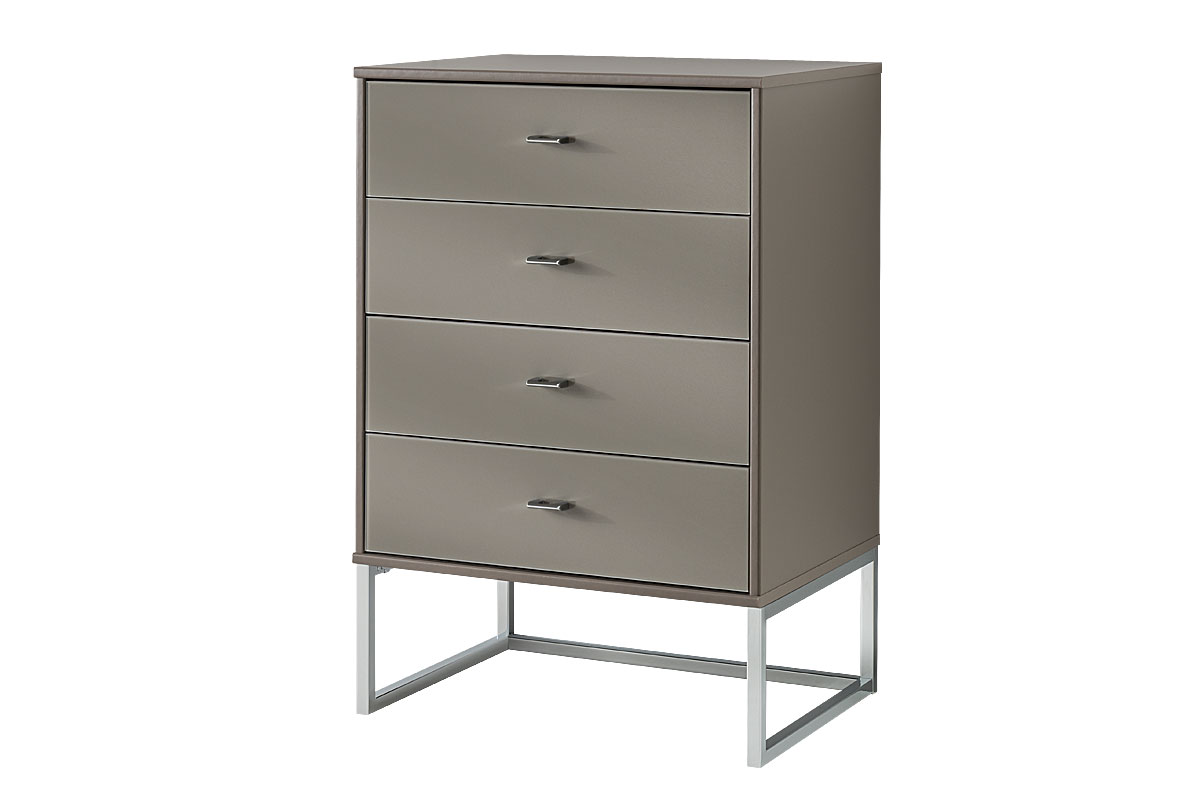 handel toenemen Geometrie Wiemann Commode Vigo Chrome onderstel 4 Laden Smal