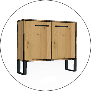 Wiemann Commode Brooklyn 2 Deuren op Sleevoet