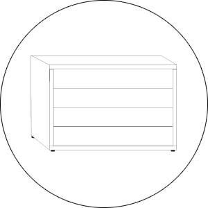 Wiemann Commode Brussel 4 Laden Glijdoppen