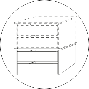 Wiemann Kastaccessoires Brussel Ladeblok met 2 Laden en Houten Front