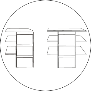 Wiemann Kastaccessoires Brussel Ladenblok met 3 Laden en Houten Front