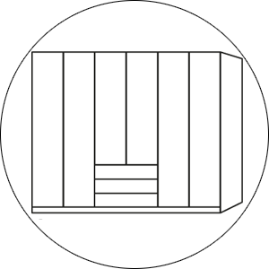 Wiemann Linnenkast Monaco 1000-functionele kast 6 deurs 225 cm 3 Laden.