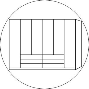 Wiemann Linnenkast Monaco 1000-functionele kast 6 deurs 300 cm 6 Laden.