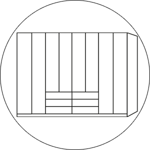 Wiemann Linnenkast Monaco 1000-functionele kast 8 deurs 300 cm 6 Laden.