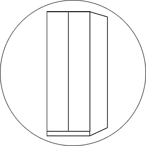 Wiemann Linnenkast Monaco 1000 2 deurs 100 cm.