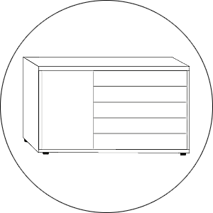 Wiemann Commode Nevada Combi 120 Breed.