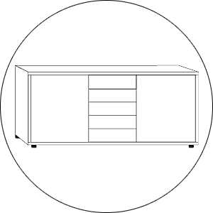 Wiemann Commode Nevada Combi 141 Breed.