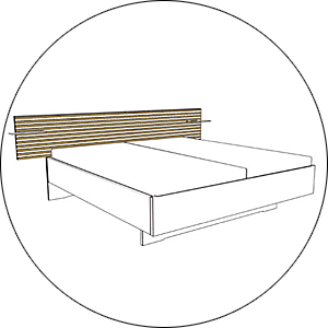 Wiemann Ledikant Nevada In Rompkleur Lamellen Bianco Eiken Met Rookglas Paneel.