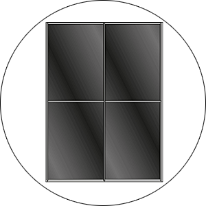 Wiemann Linnenkast Westside Houten deuren in Rompkleur en glasdeuren 2 Panelen.